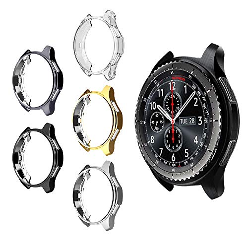 PINHEN 6-Stück Schutzhülle Kompatibel mit Galaxy Watch 46mm /Gear S3 Frontier - Soft TPU Kratzfest Schutzhülle Schale Hülle für Gear S3 Frontier/Galaxy Watch 46mm von PINHEN