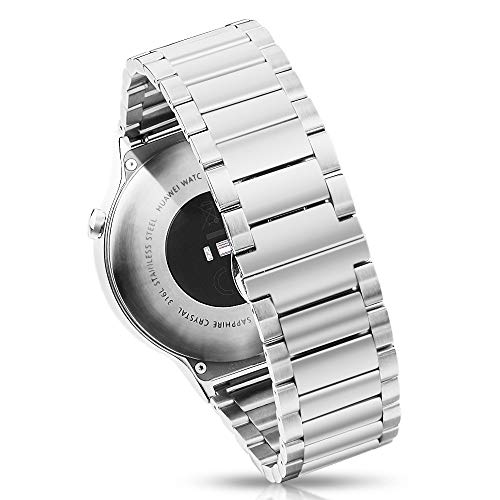PINHEN Armband Kompatibel mit Samsung Galaxy Watch 3 45mm Armband,22mm Edelstahl Metall Uhrenarmband für Galaxy Watch 46mm/Gear S3 Classic and Frontier/Huawei GT 2 46mm/GT Active/GT 2e(Silver) von PINHEN