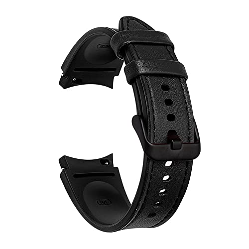 PINHEN Armband für Galaxy Watch 5/4, 40 mm, 44 mm, kompatibel mit Samsung Galaxy Watch 4 Classic, 46 mm, 42 mm, Hybrid aus Leder und Silikon, Uhrenarmband für Damen und Herren, Smartwatch-Armband, von PINHEN