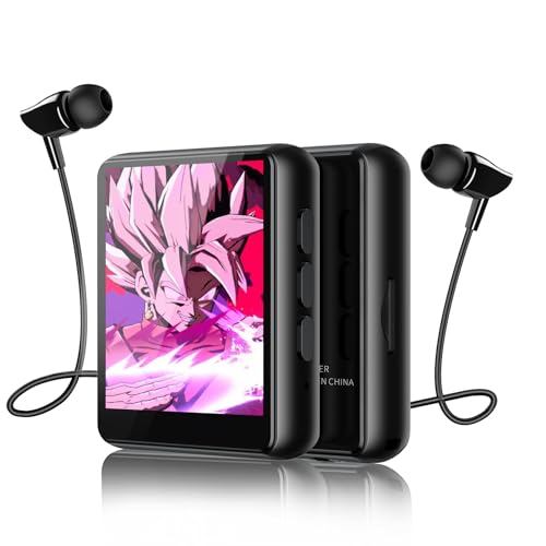 PINHUI 64GB MP3 Player Bluetooth 5.3, Touchscreen, tragbarer Kinder-Musikplayer mit Lautsprecher, UKW-Radio, mit Aufnahme,unterstützt 128 GB TF-Karte, High-Fidelity-Klangqualität von PINHUI