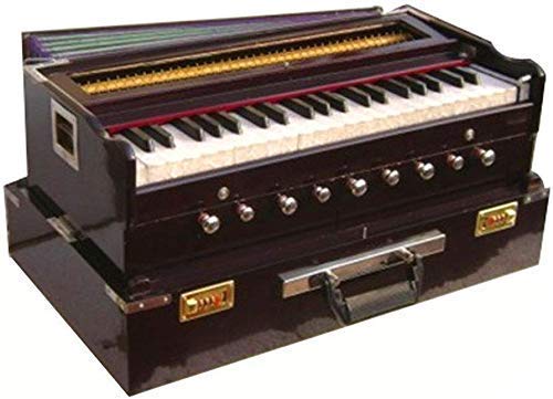 9-Stopper Portable 3 1/2 Oktav-Coupler Harmonium (Natural)/ Indian Harmonium/Professional Harmonium/Portable Harmonium von PINK-LOTUS