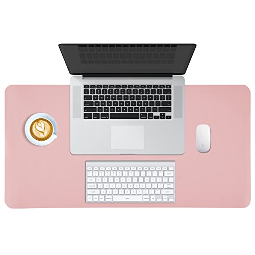 Mauspad, PINKCAT 80 x 40 cm Schreibtischunterlage großes Mauspad für Büro, wasserdichte, rutschfeste PU-Leder Mauspad für Tastatur, Laptop, Rosa von PINKCAT