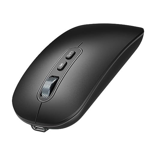 PINKCAT Bluetooth Maus Kabellos Wiederaufladbare Maus Bluetooth Mouse für Mac/iPad, Kabellose Maus für Windows/Linux, 3 DPI Einstellbares mit USB Ladekabel-Optische Office Funkmaus von PINKCAT