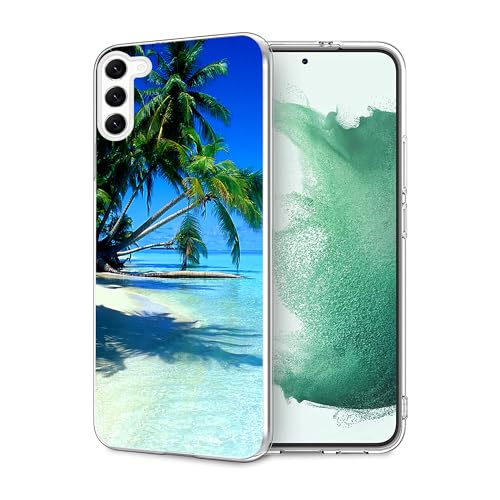 Kompatibel mit Samsung Galaxy S22 Hülle – Tropischer Strand, Palme, Hawaii, Sommerurlaub, Design, stoßfest, weiche TPU-Schutzhülle für Damen, Mädchen, Jungen, Männer Kompatibel mit Samsung Galaxy S22 Hülle – Tropischer Strand, Palme, Hawaii, Sommerurlaub, Design, stoßfest, weiche TPU-Schutzhülle für Damen, Mädchen, Jungen, Männer von PINPNPZ