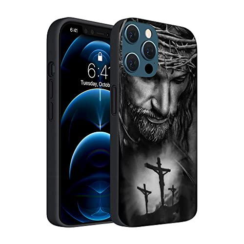 Kompatibel mit iPhone 13 Pro Max Hülle, Jesus Design Geschenk für Frauen Mädchen Stoßfeste TPU Hülle von PINPNPZ