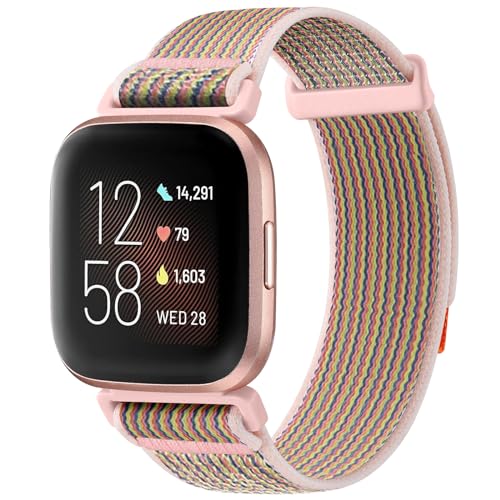 PIOWNN Trail Loop Kompatibel mit Fitbit Versa 2 Armband/Fitbit Versa Armband/Fitbit Versa Lite Armband Damen Herren, Geflochtenes Nylon Sport Ersatzband für Fitbit Versa 2/Versa/Versa Lite, Sand Rosa PIOWNN Trail Loop Kompatibel mit Fitbit Versa 2 Armband/Fitbit Versa Armband/Fitbit Versa Lite Armband Damen Herren, Geflochtenes Nylon Sport Ersatzband für Fitbit Versa 2/Versa/Versa Lite, Sand Rosa von PIOWNN