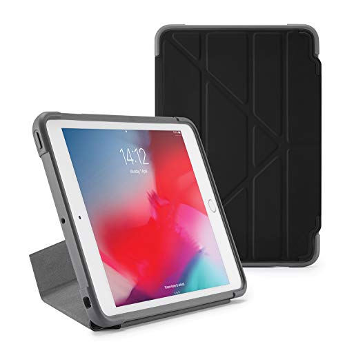 PIPETTO Origami Shield Schutzhülle für iPad Mini 5 (2019) / Mini 4, robust, stoßfest, mit 5-in-1-Standfunktion, automatische Sleep- / Wake-Funktion, Schwarz von PIPETTO