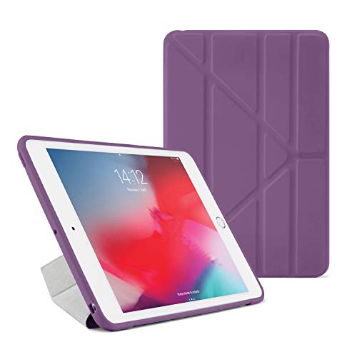 PIPETTO Schutzhülle für iPad Mini 5 (2019) / Mini 4, TPU Origami, schlankes Design, mit 5 in 1 Ständerpositionen, mit Smart Cover und automatischer Schlaf- / Wach-Funktion, Violett von PIPETTO