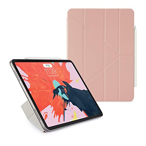 Pipetto Folio Federmäppchen für Apple iPad Pro mit 27,9 cm (11 Zoll), mit Standfunktion, automatische Sleep/Wake-Funktion, Staubrosa von PIPETTO