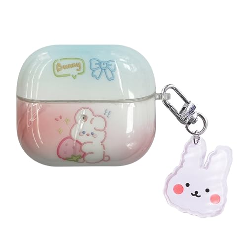 PIQIUZC Headset-Schutzhülle für Samsung Galaxy Buds 3/Buds 3 Pro, niedliches Cartoon-Hut, Welpen-Design, IMD-Ohrhörer-Schutzhüllen (Kaninchen) von PIQIUZC
