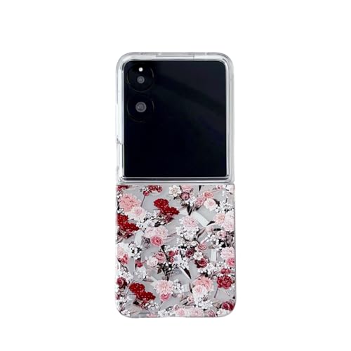 PIQIUZC Klapphülle für Xiaomi Mix mit starkem Magnetring, niedliches Blumenmuster, modisches Design, stoßfest, faltbar, kabelloses Laden (ohne Kette) von PIQIUZC