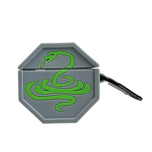 PIQIUZC Niedliche Cartoon-Tier-Kopfhörer-Schutzhülle für AirPods 4, Cartoon-Design, cooler Talisman, Jackie Chan, Abenteuer, lustige Schutzhülle (Schlange) von PIQIUZC