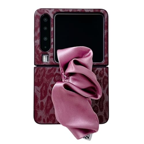 PIQIUZC Niedliche Schutzhülle für Huawei Pura X für Mädchen und Damen, modisches Leopardenmuster, Pura X, stoßfeste Handyhülle mit Handschlaufe (Leopardenmuster-A) von PIQIUZC