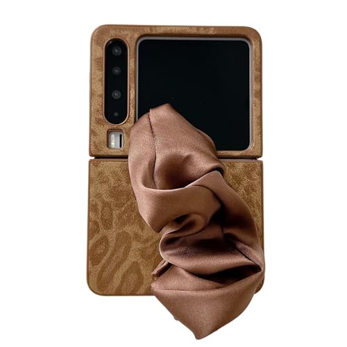 PIQIUZC Niedliche Schutzhülle für Huawei Pura X für Mädchen und Damen, modisches Leopardenmuster, Pura X, stoßfeste Handyhülle mit Handschlaufe (Leopardenmuster-B) von PIQIUZC