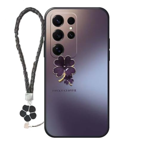 PIQIUZC Schutzhülle für Samsung Galaxy S25 Ultra, luxuriöses vierblättriges Kleeblatt-Design, weiches Silikon, stoßfest, Schwarz PIQIUZC Schutzhülle für Samsung Galaxy S25 Ultra, luxuriöses vierblättriges Kleeblatt-Design, weiches Silikon, stoßfest, Schwarz von PIQIUZC