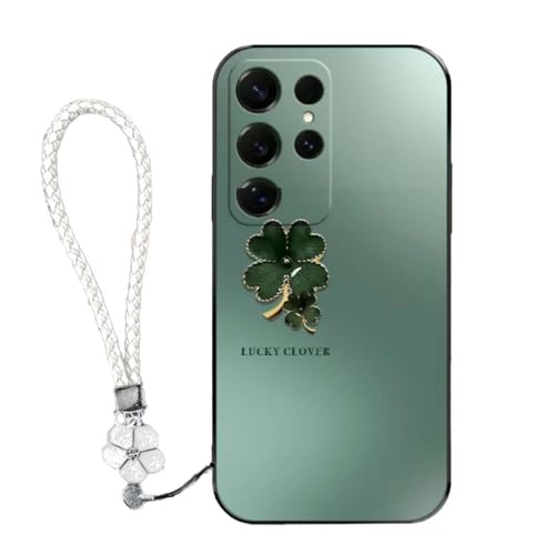 PIQIUZC Schutzhülle für Samsung Galaxy S25 Ultra, luxuriöses vierblättriges Kleeblatt-Design, weiches Silikon, stoßfest, Weiß PIQIUZC Schutzhülle für Samsung Galaxy S25 Ultra, luxuriöses vierblättriges Kleeblatt-Design, weiches Silikon, stoßfest, Weiß von PIQIUZC
