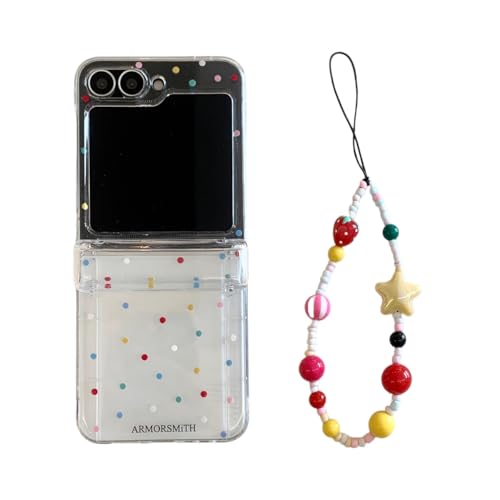 PIQIUZC Schutzhülle für Samsung Galaxy Z Flip 5, modisch, gepunktet, für Damen und Mädchen (Z Flip 6, gepunktet) von PIQIUZC