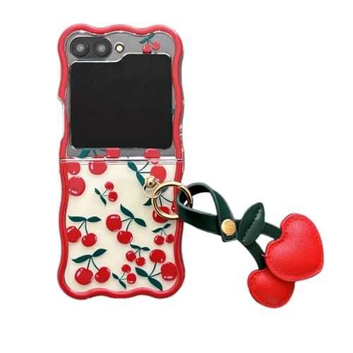 PIQIUZC Schutzhülle für Samsung Galaxy Z Flip 6, für Damen und Mädchen, Galaxy Z Flip 5, exquisite Handyhülle (Z Flip 5, mit Kette) von PIQIUZC