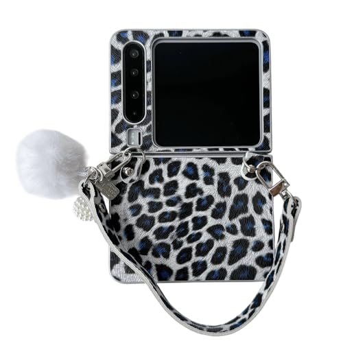 PIQIUZC Schutzhülle kompatibel mit Huawei Pura X für Mädchen und Damen, Leopardenmuster, modisches Design, Pura X faltbare Handyhülle mit Handgelenkkette, weißer Leopardenmuster PIQIUZC Schutzhülle kompatibel mit Huawei Pura X für Mädchen und Damen, Leopardenmuster, modisches Design, Pura X faltbare Handyhülle mit Handgelenkkette, weißer Leopardenmuster von PIQIUZC