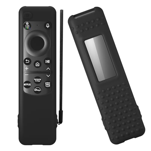 2023 Samsung Smart TV Solar Remote BN59-01432 BN59-01436B BN59-01392B TM2360E TM2360F Silikon-Schutzhülle mit Umhängeband, Schwarz von PIUAMUNKJ