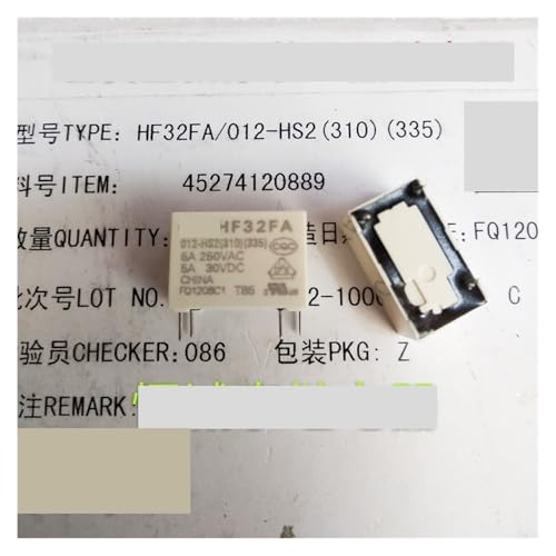 Hf32fa-012-hs2 relay jzc-32fa-012-hs2 type 2 pin 5A250VAC PIUHRKLEVD Hf32fa-012-hs2 relay jzc-32fa-012-hs2 type 2 pin 5A250VAC PIUHRKLEVD von PIUHRKLEVD