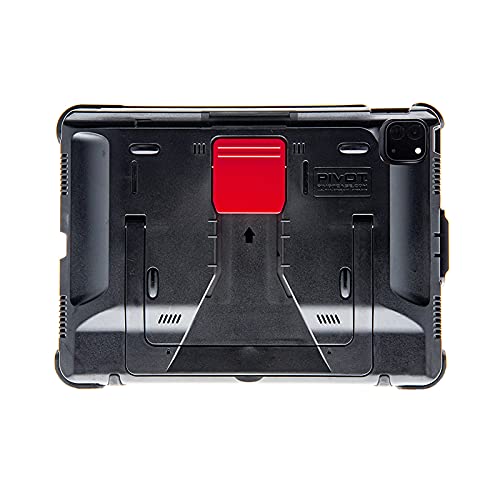 PIVOT A20A Atlas Robuste Tablet-Hülle – passend für iPad Air 4. Generation & iPad Pro 11 Zoll (1. – 3. Generation) – 360-Grad-Schutz – für professionelle Piloten, allgemeine Luftfahrt – Schwarz/Rot von PIVOT