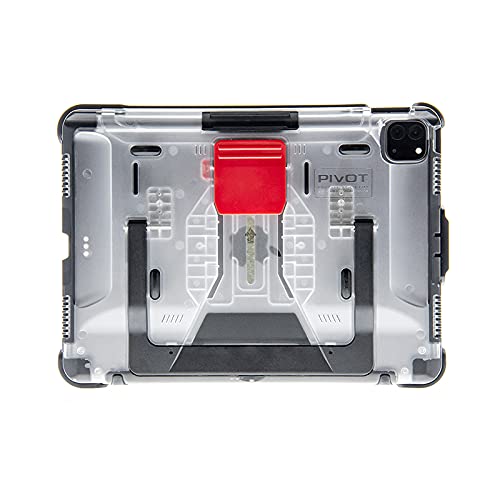 PIVOT A20A Atlas Robuste Tablet-Schutzhülle für iPad Air 4. Generation und iPad Pro 11 Zoll (1. bis 3. Generation), 360-Grad-Schutz, für professionelle Piloten, allgemeine Luftfahrt, transparent/rot von PIVOT