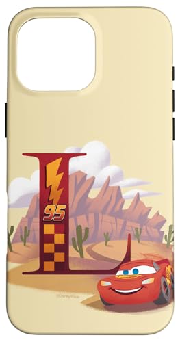 Hülle für iPhone 16 Pro Max Disney & Pixar Alphabet Monogramm Buchstabe L Lightning McQueen von PIXAR