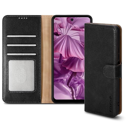 HMD Pulse Pro Plus Schutzhülle aus Leder, magnetisch, mit Kartenfächern und Ständer, Schwarz HMD Pulse Pro Plus Schutzhülle aus Leder, magnetisch, mit Kartenfächern und Ständer, Schwarz von PIXFAB