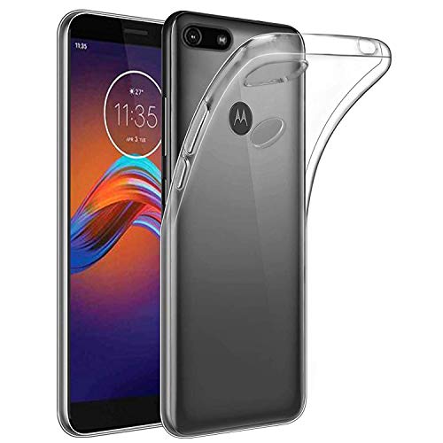 Schutzhülle für Motorola Moto E6 Play XT2029 (5,5 Zoll), ultradünn, kratzfest, TPUGel, Gummi, weiche Silikonhülle, Schutzhülle mit Displayschutzfolie für Moto E6 Play, Silikon Gummi von PIXFAB