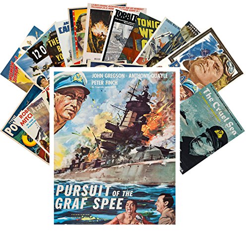 24 Postkarten War Ships and Planes WWII Vintage Military Movie Posters Ads von PIXILUV