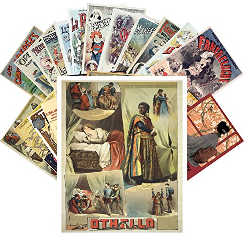 PIXILUV Postkarten Set 24pcs Opera and Theater Vintage Show Posters von PIXILUV