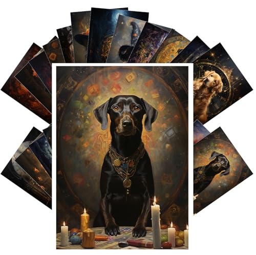 PIXILUV Spellbound Pooches: Canine Wizards and Halloween Enchantment – Ein bezauberndes Postkarten-Set mit Hunden inmitten von herbstlicher Magie und Mystery von PIXILUV