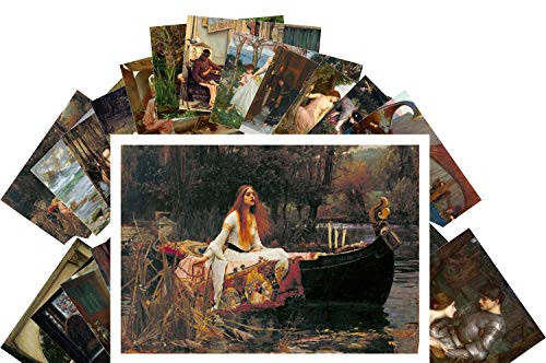 Vintage-Postkarten, 24 Stück, John William Waterhouse, antikes Museum, Malerei, Kunst, Retro-Poster, Nachdruck von PIXILUV