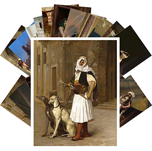 Vintage Postkarten 24 Stück orientalische antike Lebenszenen Antik Museum Gemälde Kunst von Jean Leon Gerome Retro Poster Nachdruck von PIXILUV