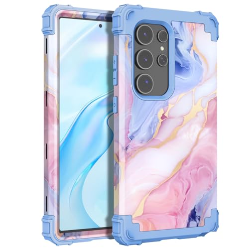 PIXIU Einzigartiges Muster, kompatibel mit Samsung Galaxy S25 Ultra, strapazierfähig, doppellagig, stoßfest, Ganzkörper-Schutzhülle, robust, Hybrid-Schutzhülle für Damen, Mädchen, Kinder, Marmor PIXIU Einzigartiges Muster, kompatibel mit Samsung Galaxy S25 Ultra, strapazierfähig, doppellagig, stoßfest, Ganzkörper-Schutzhülle, robust, Hybrid-Schutzhülle für Damen, Mädchen, Kinder, Marmor von PIXIU