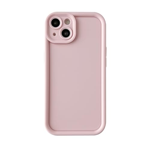 PIXIU Schutzhülle für iPhone 12 Pro Max, erhöhter Rand, Kameralinsenschutz, stoßfest, kratzfest, weiche Silikon-Handyhülle für Damen und Herren, Trend Single – Rosa von PIXIU