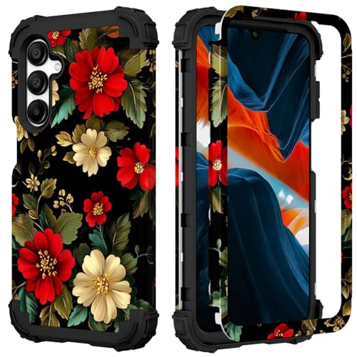 PIXIU Schutzhülle mit einzigartigem Blumenmuster, kompatibel mit Samsung Galaxy A16 5G, strapazierfähig, doppellagig, stoßfest, Ganzkörper-Schutzhülle, robust, Hybrid-Schutzhülle für Damen, Mädchen PIXIU Schutzhülle mit einzigartigem Blumenmuster, kompatibel mit Samsung Galaxy A16 5G, strapazierfähig, doppellagig, stoßfest, Ganzkörper-Schutzhülle, robust, Hybrid-Schutzhülle für Damen, Mädchen von PIXIU