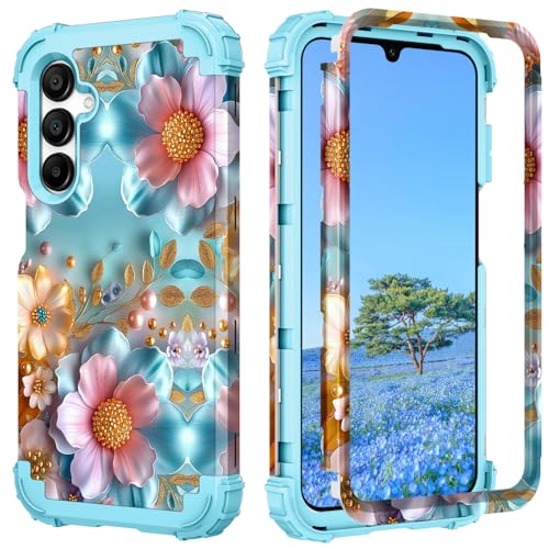 PIXIU Schutzhülle mit einzigartigem Blumenmuster, kompatibel mit Samsung Galaxy A16 5G, strapazierfähig, doppellagig, stoßfest, Ganzkörper-Schutzhülle, robust, Hybrid-Schutzhülle für Damen, Mädchen PIXIU Schutzhülle mit einzigartigem Blumenmuster, kompatibel mit Samsung Galaxy A16 5G, strapazierfähig, doppellagig, stoßfest, Ganzkörper-Schutzhülle, robust, Hybrid-Schutzhülle für Damen, Mädchen von PIXIU
