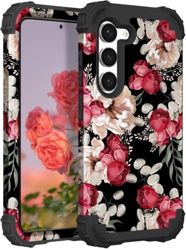 PIXIU Schutzhülle mit einzigartigem Blumenmuster, kompatibel mit Samsung Galaxy S25, strapazierfähig, doppellagig, stoßfest, Ganzkörper-Schutzhülle, robust, Hybrid-Schutzhülle für Damen, Mädchen PIXIU Schutzhülle mit einzigartigem Blumenmuster, kompatibel mit Samsung Galaxy S25, strapazierfähig, doppellagig, stoßfest, Ganzkörper-Schutzhülle, robust, Hybrid-Schutzhülle für Damen, Mädchen von PIXIU