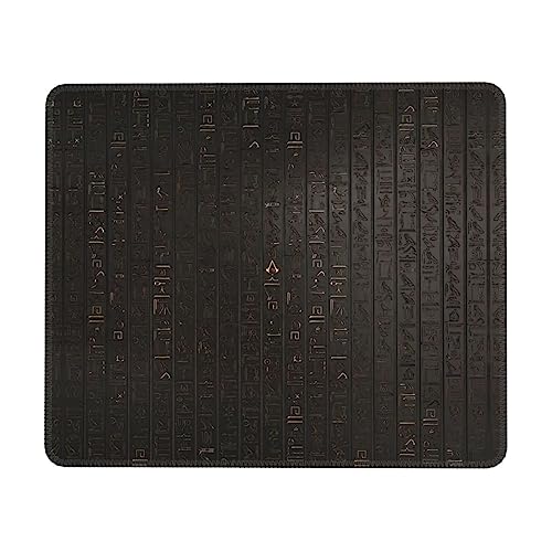 Antike ägyptische Hieroglyphe Druck rutschfeste Gummiunterseite, Mauspad mit genähten Kanten, für Laptop, Computer Antike ägyptische Hieroglyphe Druck rutschfeste Gummiunterseite, Mauspad mit genähten Kanten, für Laptop, Computer von PIXOLE