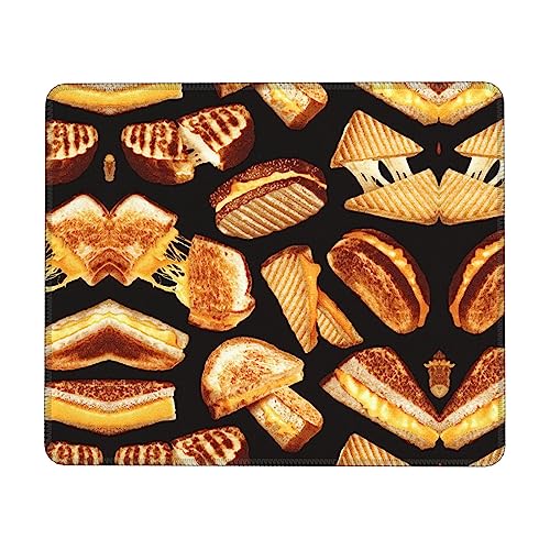 Mauspad mit Käse-Sandwiches-Aufdruck, rutschfeste Gummiunterseite, Mauspad mit genähtem Rand, für Laptop, Computer Mauspad mit Käse-Sandwiches-Aufdruck, rutschfeste Gummiunterseite, Mauspad mit genähtem Rand, für Laptop, Computer von PIXOLE