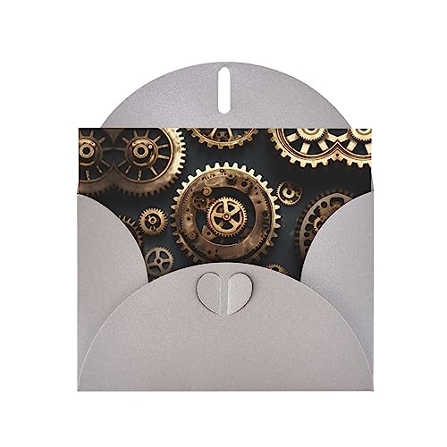 PIXOLE Steampunk Gears Druck Grußkarten mit Umschlägen, Blanko-Karten Karten für alle Anlässe, Geburtstag, Hochzeit von PIXOLE