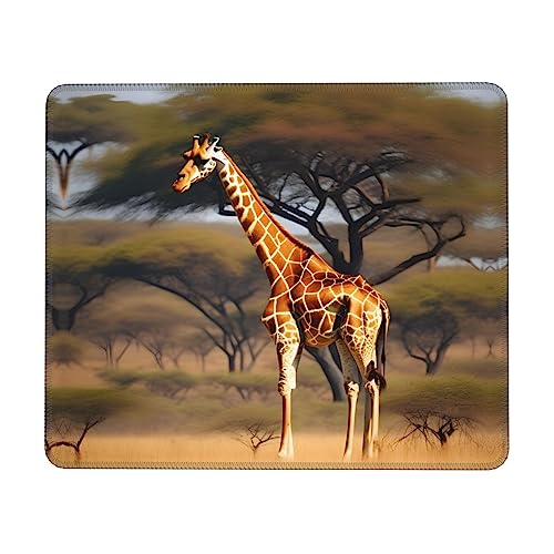 Schreibtischunterlage, Motiv: Afrika-Giraffe, majestätischer Baumdruck, Schreibtischunterlage, rutschfeste Gummiunterseite, für Laptop-Schreibtischunterlage von PIXOLE