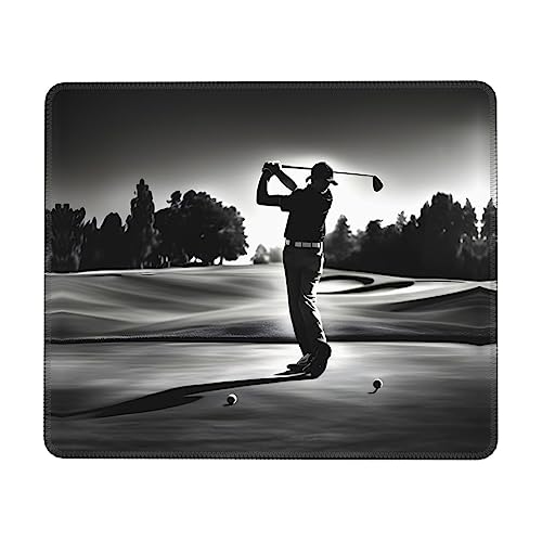 Schreibtischunterlage mit Golfmotiv, Schwarz und Weiß, rutschfeste Gummiunterseite, für Laptop-Schreibtischunterlage Schreibtischunterlage mit Golfmotiv, Schwarz und Weiß, rutschfeste Gummiunterseite, für Laptop-Schreibtischunterlage von PIXOLE