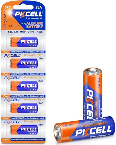 23A MN21 12V Batterie,Alkaline Batterie für Garagentore,Fernbedienung,5 Stück,PKCELL von PKCELL