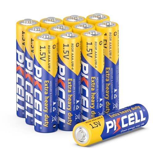 AAA 1,5V Zink-Kohle Hochleistungsbatterien - Ideal für Fernbedienungen, Telefonfestnetz, Spielzeug | 12 Stück | PKCELL AAA 1,5V Zink-Kohle Hochleistungsbatterien - Ideal für Fernbedienungen, Telefonfestnetz, Spielzeug | 12 Stück | PKCELL von PKCELL