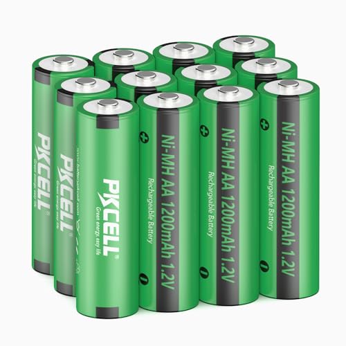 PKCELL AA Akkus NIMH Wiederaufladbar Batterien 1200mAh 1,2V Vorgeladen für Solarlampen,12 Stück PKCELL AA Akkus NIMH Wiederaufladbar Batterien 1200mAh 1,2V Vorgeladen für Solarlampen,12 Stück von PKCELL