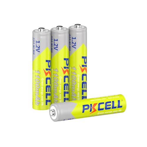 PKCELL AAA Akku Wiederaufladbare Batterien NIMH 1,2V 1100mAh für DECT Telefone,Solarlampe,Bluetooth-Maus,4 Stück von PKCELL