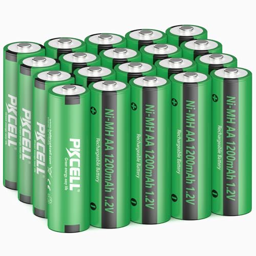 PKCELL Akkus NIMH AA Wiederaufladbar Batterien 1200mAh 1,2V Vorgeladen für Solarlampen,20 Stück PKCELL Akkus NIMH AA Wiederaufladbar Batterien 1200mAh 1,2V Vorgeladen für Solarlampen,20 Stück von PKCELL